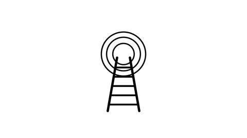 Signal Tower Icon Stock Footage 343508804