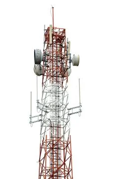 Signal tower isolated Stock Photos