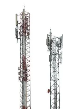 Signal tower isolated Stock Photos