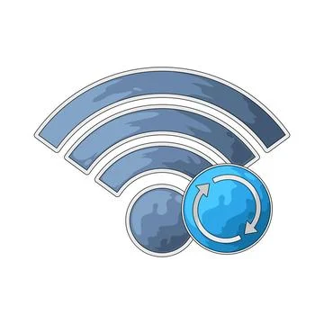 Signal update illustration Stock Illustration