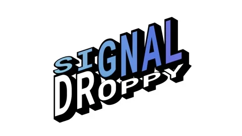 SIGNAL vs DROPPY, 3D Text Animation in Isometric View with Opposite Word Motion Video stock 314263993