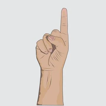 Signaling hand. Stock Illustration