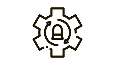 Signalization code mistake working process Icon Animation 動画素材 145755799