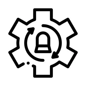 Signalization code mistake working process icon vector outline illustration Stockillustratie