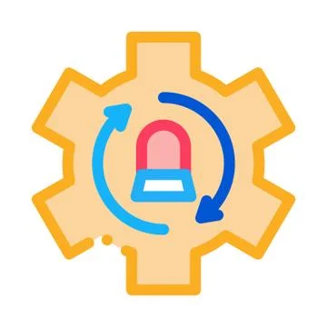 Signalization code mistake working process icon vector outline illustration Stockillustratie