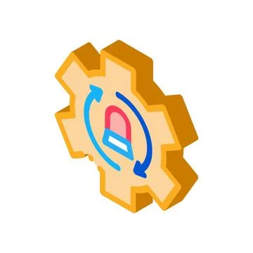 Signalization code mistake working process isometric icon vector illustration Stockillustratie