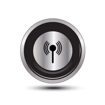 Signalling button aluminum Stock Illustration