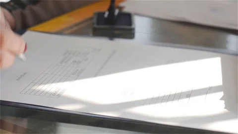 Signature and certification seal Account Stock Footage