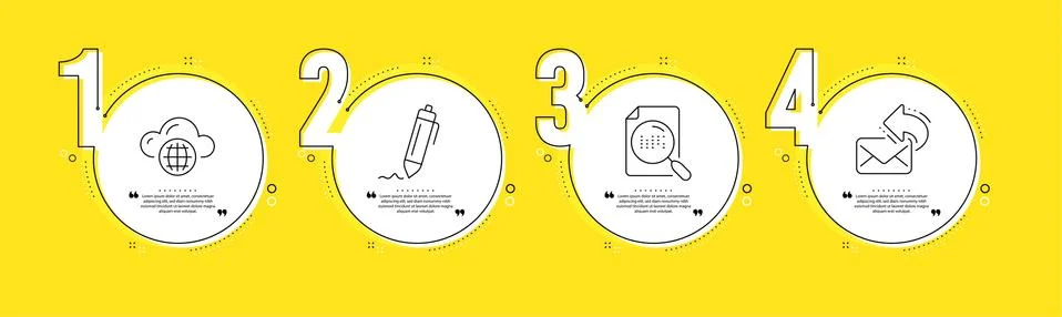 Signature, Cloud computing and Search file icons set. Share mail sign. Vector イラスト素材