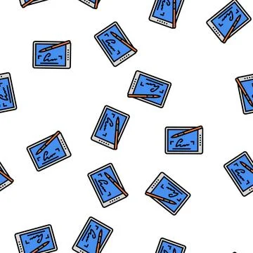 Signature digital vector seamless pattern Illustrazione stock