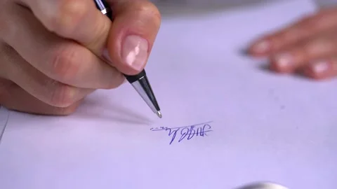 Signature exercise Stock Footage 150098412