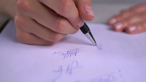 Signature exercise Stock Footage 150098470