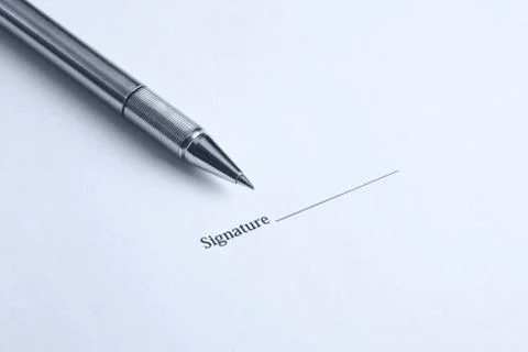Signature here Stock Photos