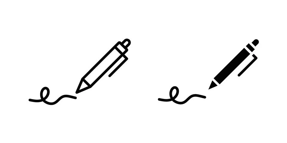 Signature icon for web projects Stock Illustration