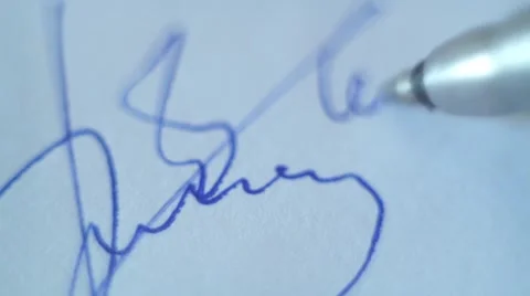 Signature to Pen Stock Footage 50424708