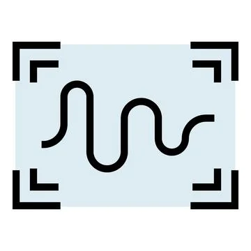 Signature scanning icon vector flat Stock Illustration