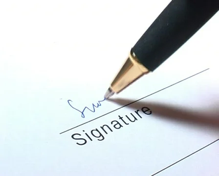 Signature writing Stock Footage 129051