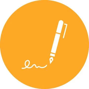 Signatures icon vector image. Illustrazione stock