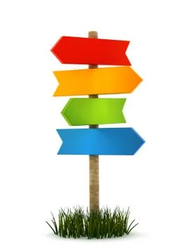 Signboard with arrows Stock Illustration