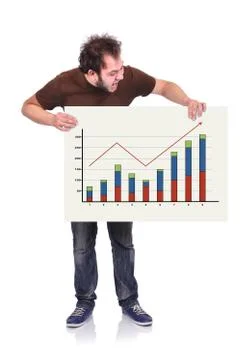 Signboard with chart Stock Photos