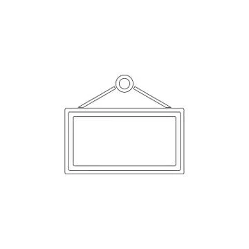 Signboard on door. flat vector icon Stock Illustration