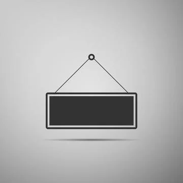 Signboard flat icon on grey background. Vector Illustration Stock Illustration