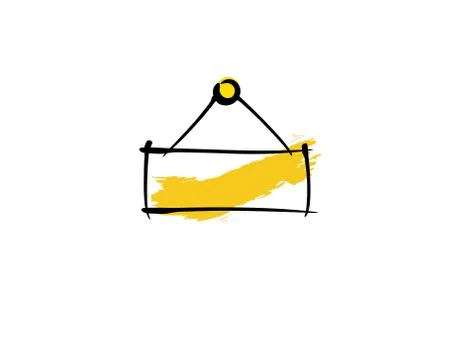 Signboard Flat template on white background in vector illustration Stock Illustration