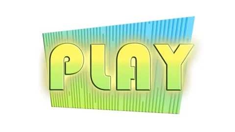 Signboard glowing text play loop rotation Stock Footage 154161812