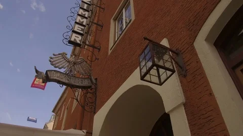 Signboard hotel, Lienz Stock Footage 79654938