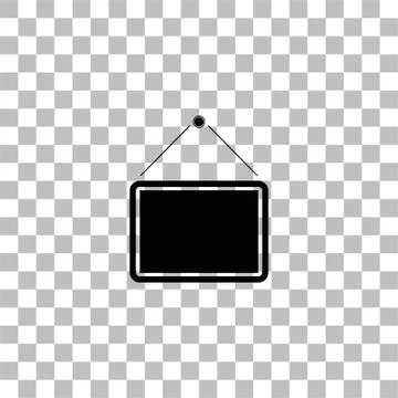 Signboard icon flat Stock Illustration