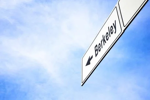 Signboard pointing towards Berkeley Stock Photos