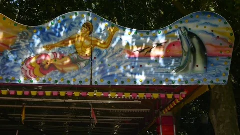 Signboard with a sea theme Video stock 79790861