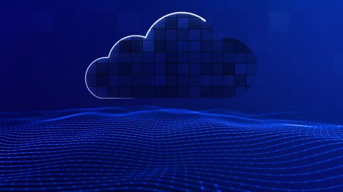 Signboard technology artificial intelligence glowing neon Stock Footage 302366694