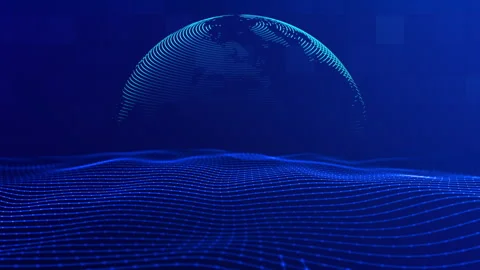 Signboard technology artificial intelligence glowing neon Stock Footage 302366707