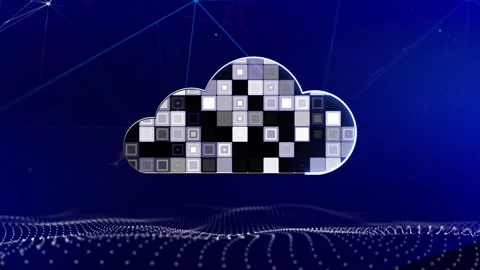 Signboard technology artificial intelligence glowing neon Stock Footage 302366853