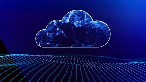 Signboard technology artificial intelligence glowing neon Stock Footage 302366857