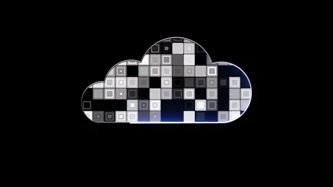 Signboard technology artificial intelligence glowing neon Stock Footage 302366871