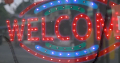 Signboard with text Welcome Stock-Footage 111751078