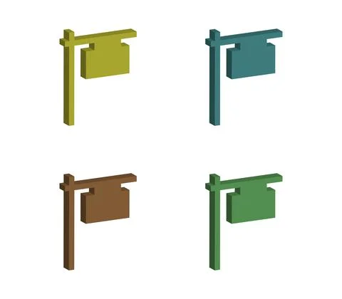 Signboard in vector on white background イラスト素材