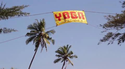 Signboard Yoga Stock Footage 26184500