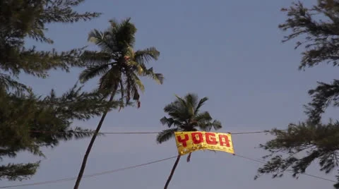 Signboard Yoga Stock Footage 26184808