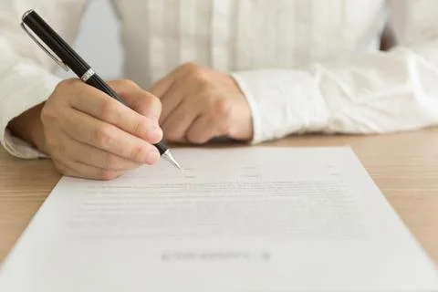 Signed approval Stock Photos