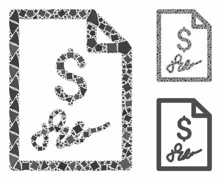 Signed bill Composition Icon of Tremulant Items Stockillustratie