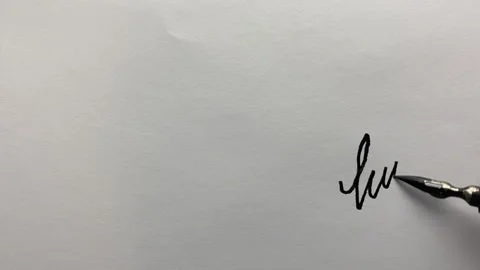 Signed in black ink. Stock Footage 228878767