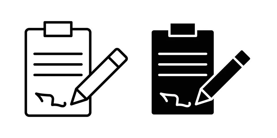 Signed contract icon vector design. EPS10 Stock Illustration
