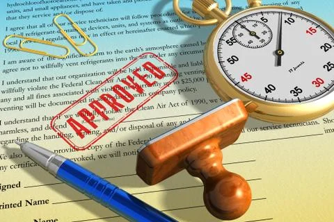 Signed contract Stock Illustration