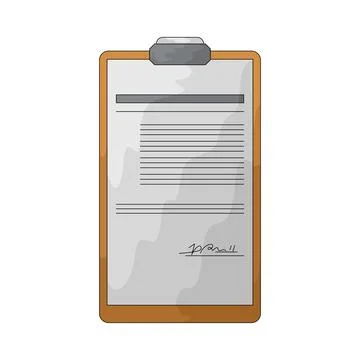 Signed document illustration Illustrazione stock