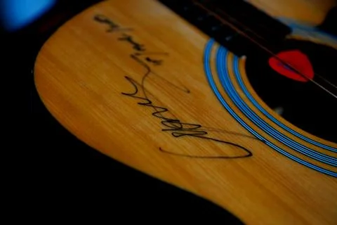 Signed Guitar Stock Photos
