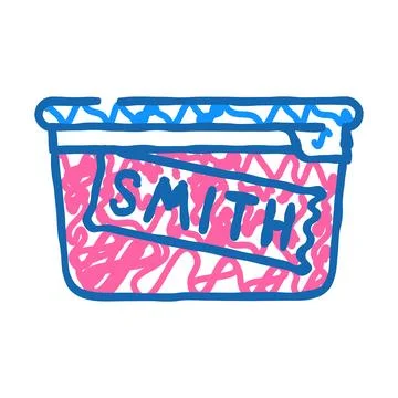 Signed lunchbox icon doodle illustration Stock Illustration