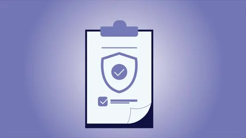 Signed Security Policy Contract and Data Privacy Document Protection Animation 스톡 동영상 339343704